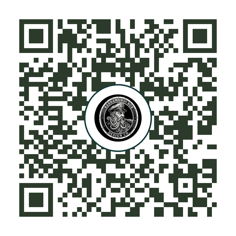 QR code linking to the live Barramundi Bob wholesale catalogue